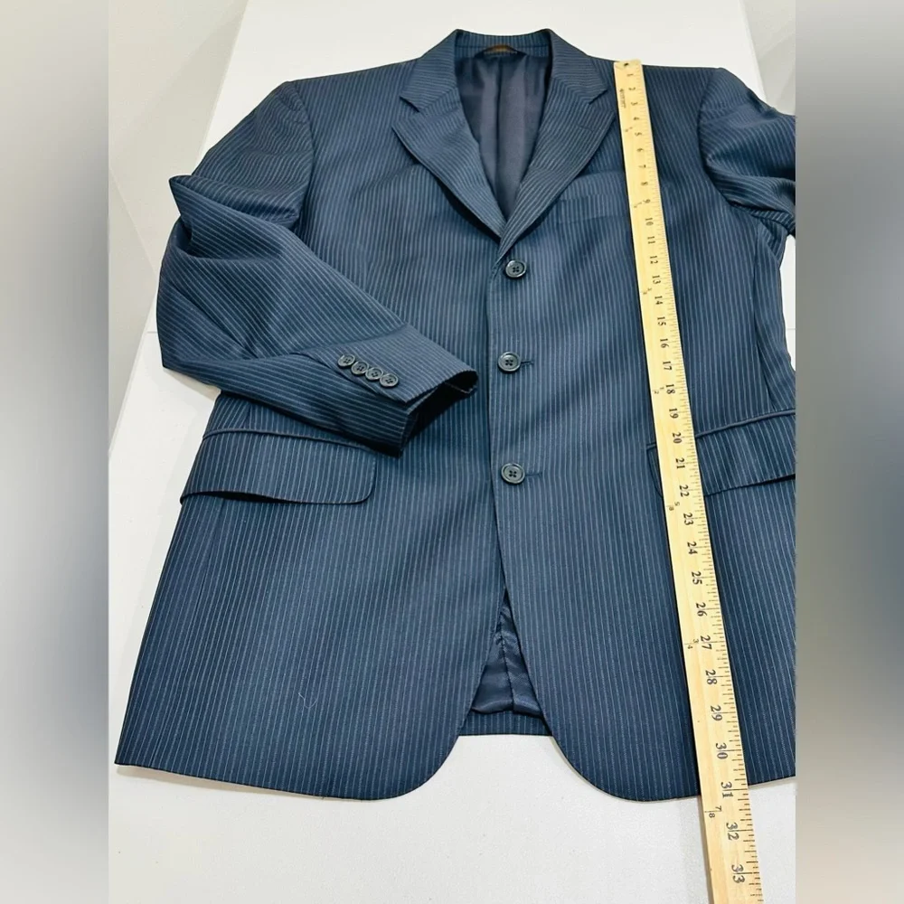 Brooks Brothers Regent Jacket Mens 40R Blue‎ Striped Wool Blazer Made In Italy